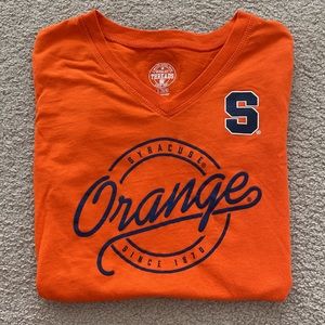 Syracuse University v-neck tee.